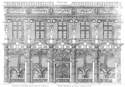 Engraving from Le premier volume des plus excellents Bastiments de France by Jacques I Androuet du Cerceau